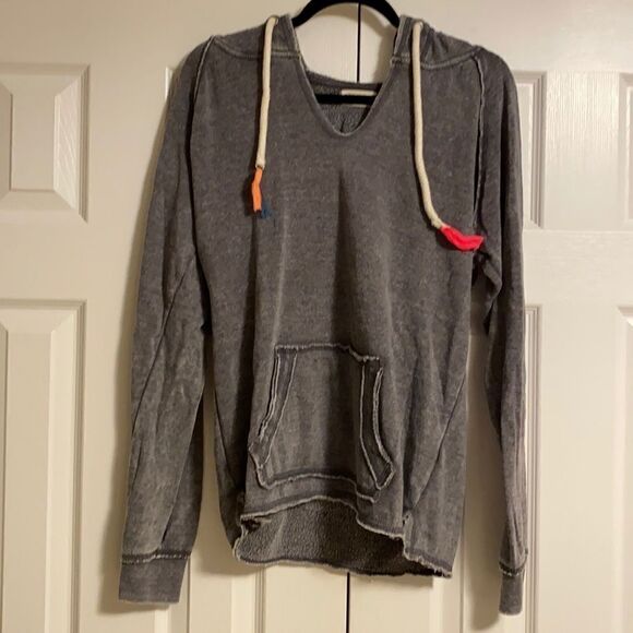 Ocean Drive Grey Hooded Front Pocket Sweatshirt - Picture 1 of 8